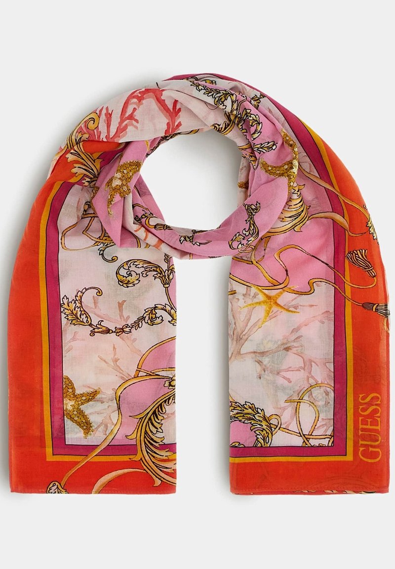 Guess MIT ALLOVER PRINT - Strandaccessoire - Mehrfarbe Rose