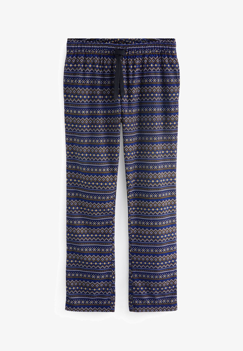 Next MOTION FLEX COSY STANDARD - Nachtwäsche Hose - Blue Fairisle Pattern