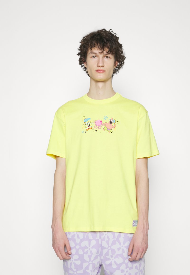 Puma SPONGEBOB GRAPHIC TEE - T-Shirt Print - Lucent Yellow