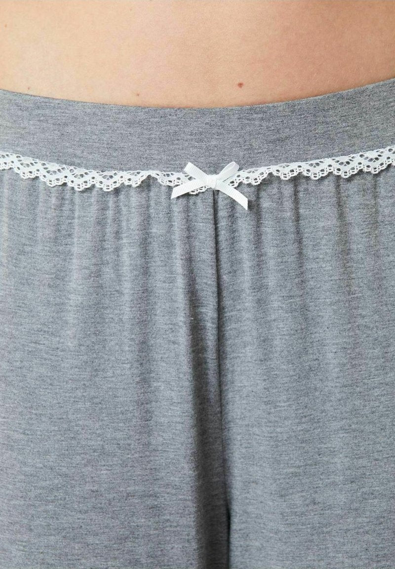  JASMIN - Nachtwäsche Hose - Grey Melange
