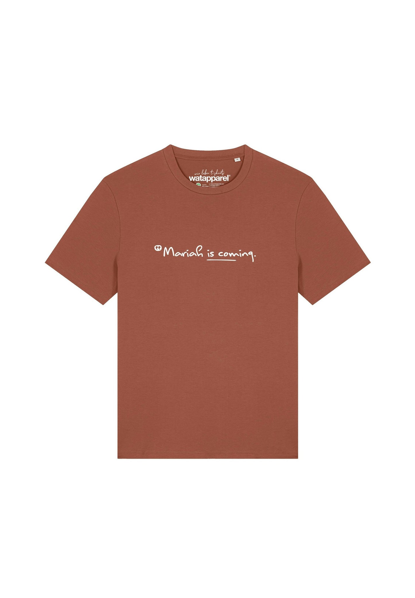  MARIAH IS COMING - Print T-shirt - Red Brown