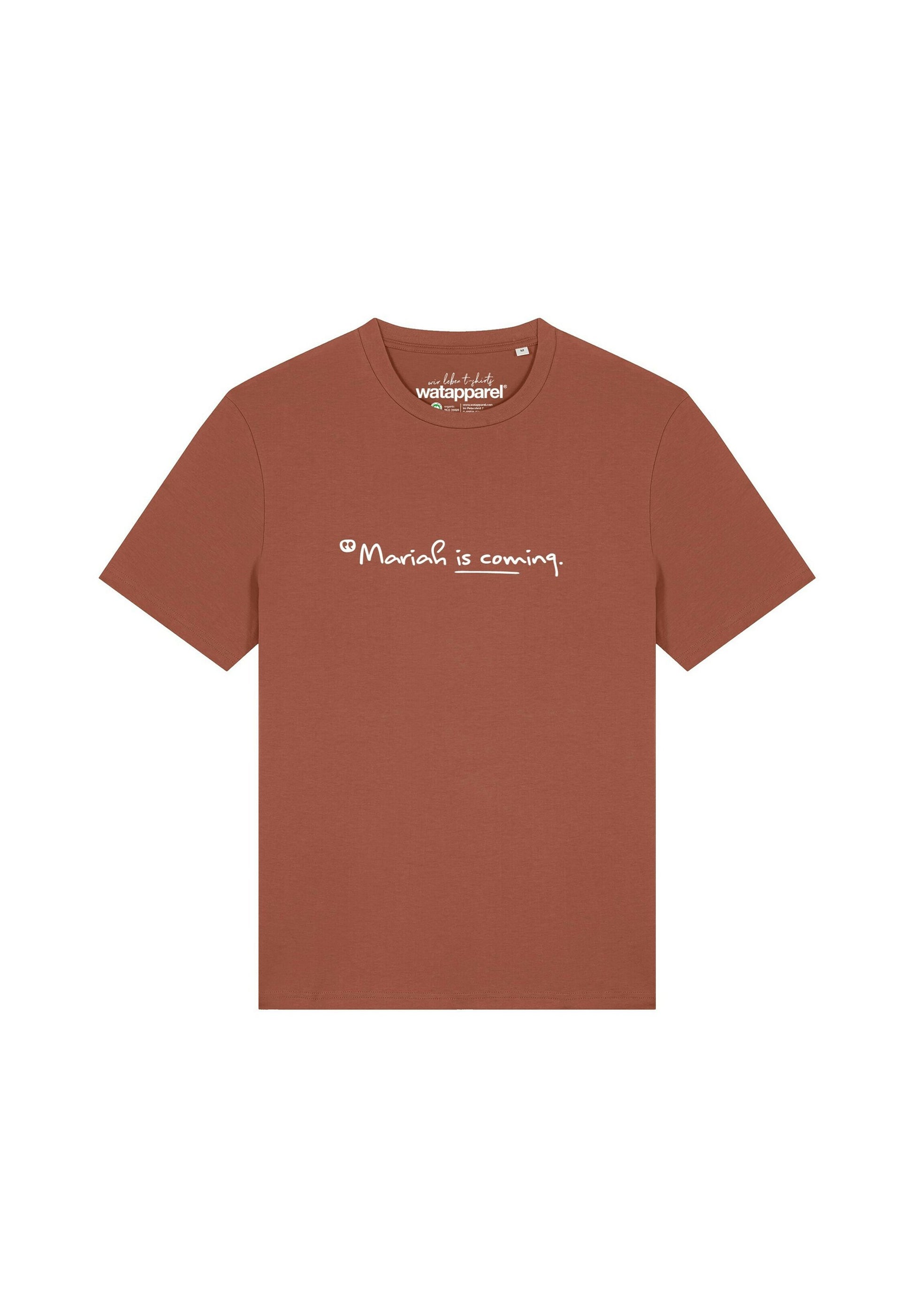  MARIAH IS COMING - Print T-shirt - Red Brown