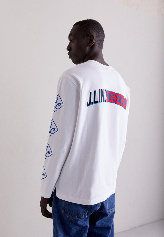 J.Lindeberg CAMILO GRAPHIC - Langarmshirt - Cloud White