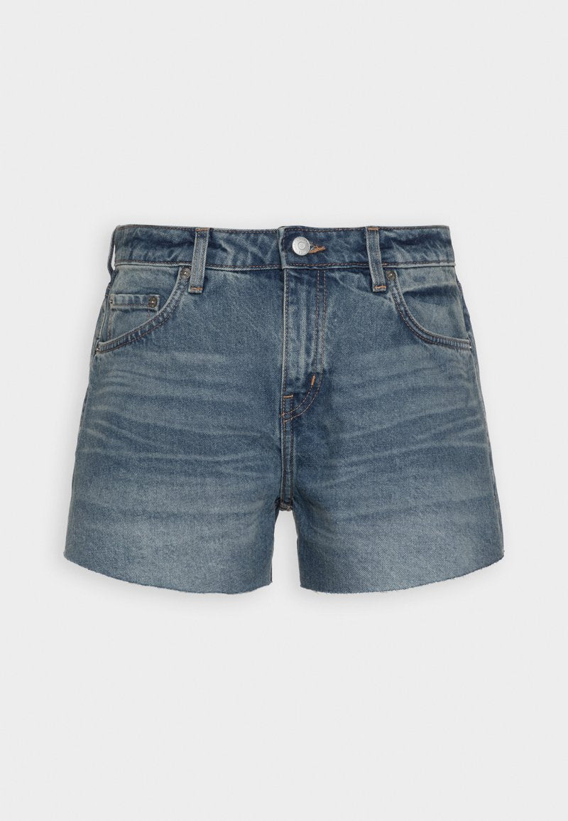 WEEKDAY SWIFT - Jeans Shorts - Blue Medium Dusty