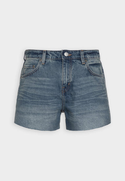 WEEKDAY SWIFT - Jeans Shorts - Blue Medium Dusty