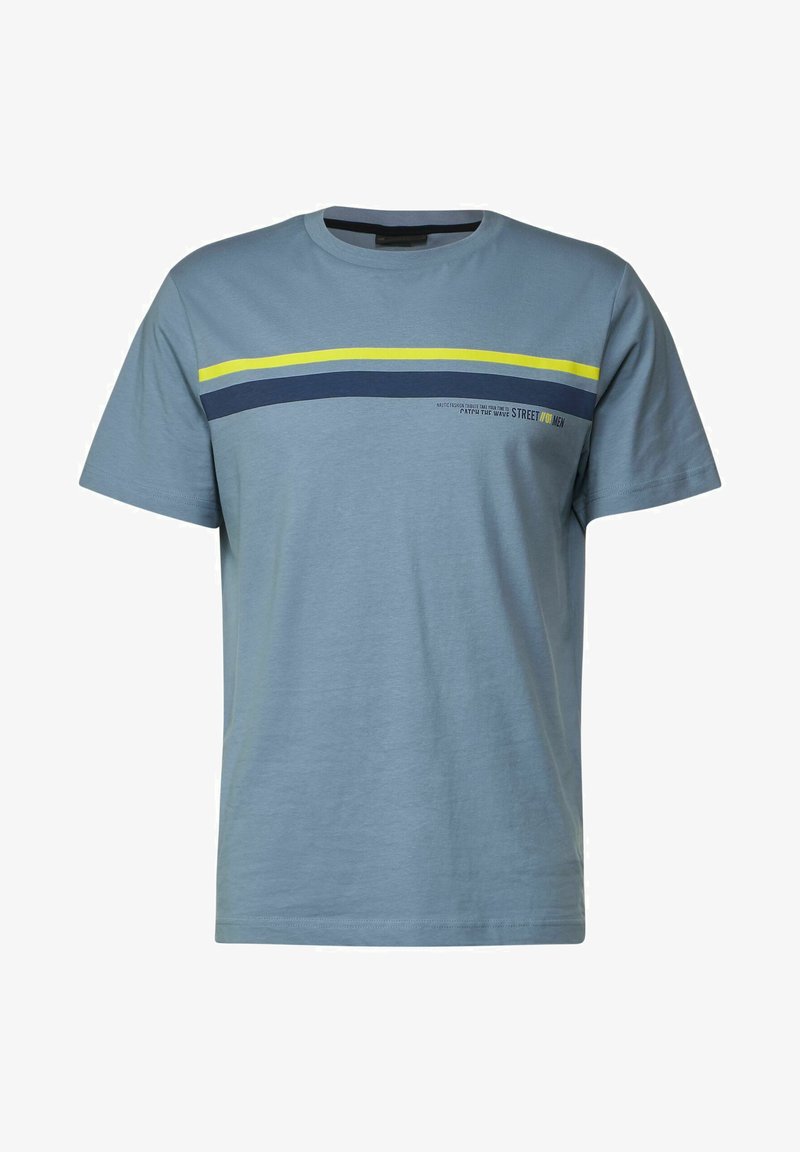  MIT STREIFENPRINT - T-Shirt Print - Grau
