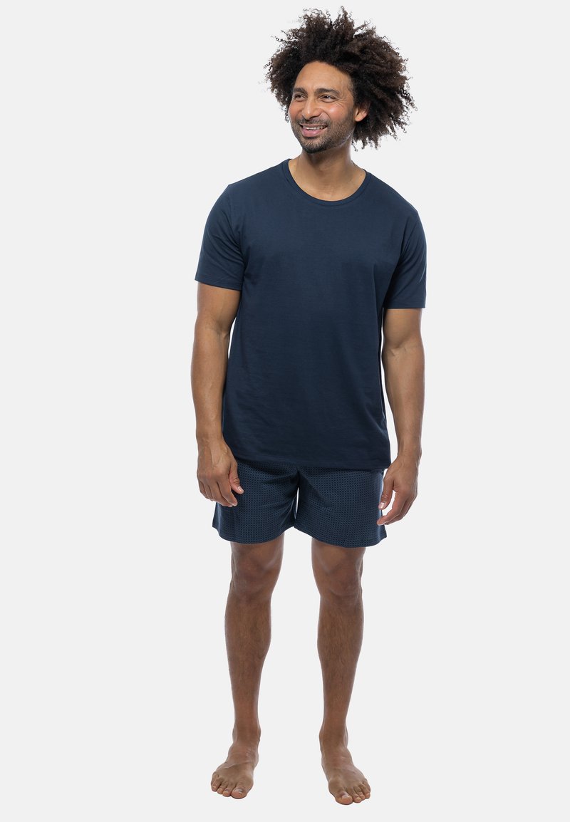 Schiesser Nachtwäsche Set - Blau Gemustert