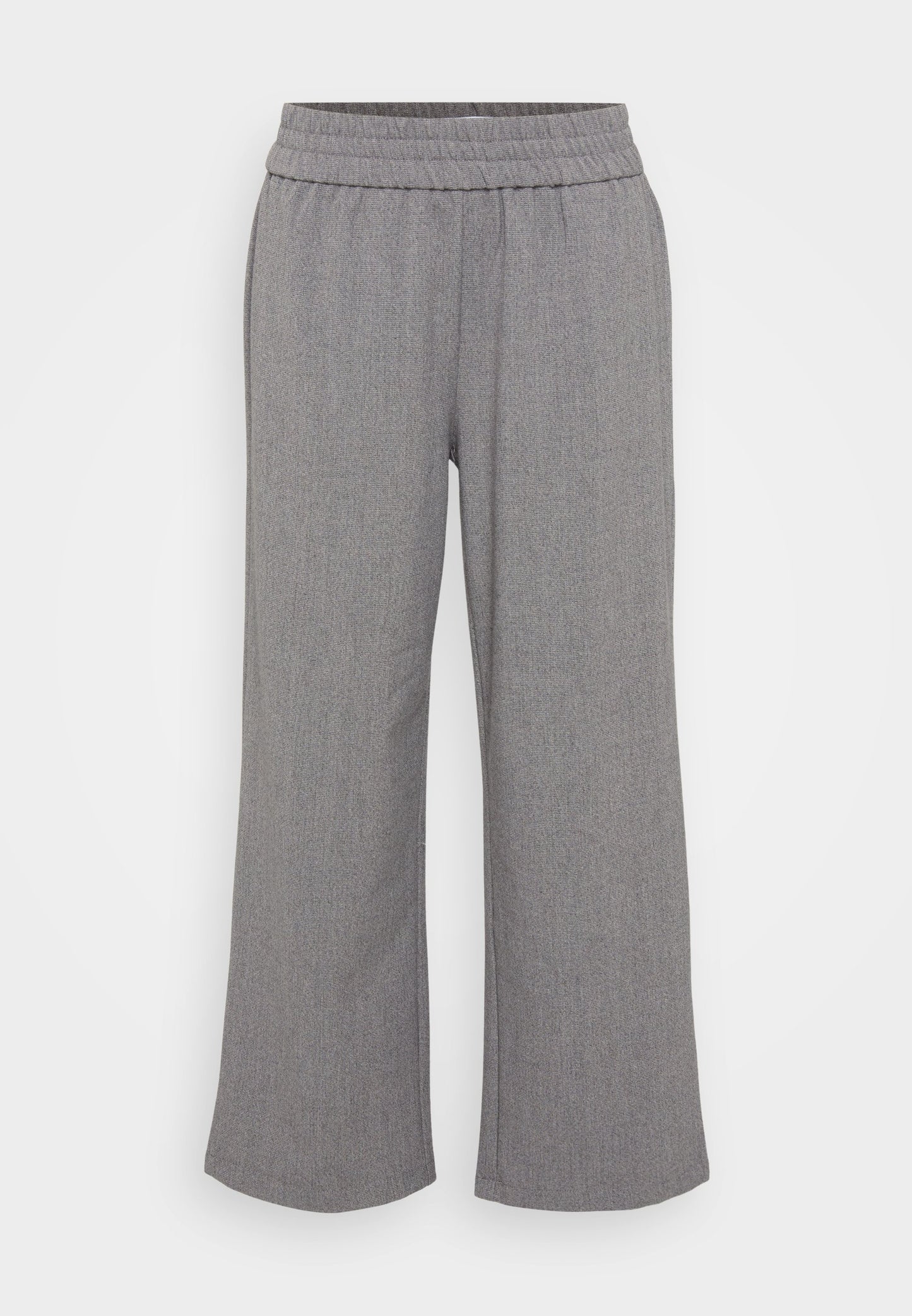 ONLY Petite ONLELISE WIDE PULL UP - Trousers - Rock Ridge/white Melange