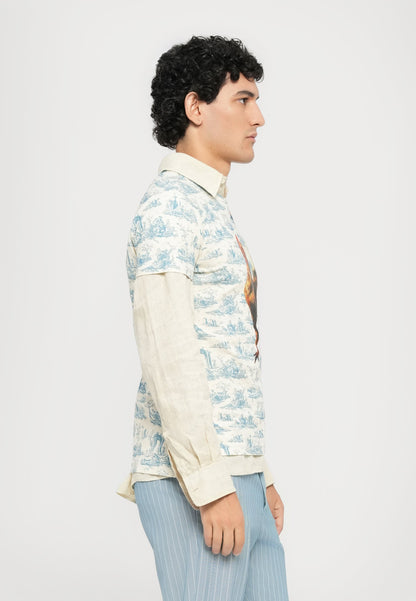 Vivienne Westwood ROOSTER PERU UNISEX - Print T-shirt - Toile De Jouy Blue