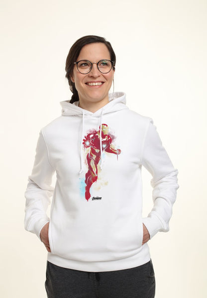 Henry Tiger AVENGERS: ENDGAME IRONMAN PAINT - Kapuzenpullover - White