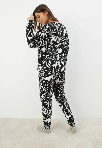 Next LONG SLEEVE - Nachtwäsche Set - Black