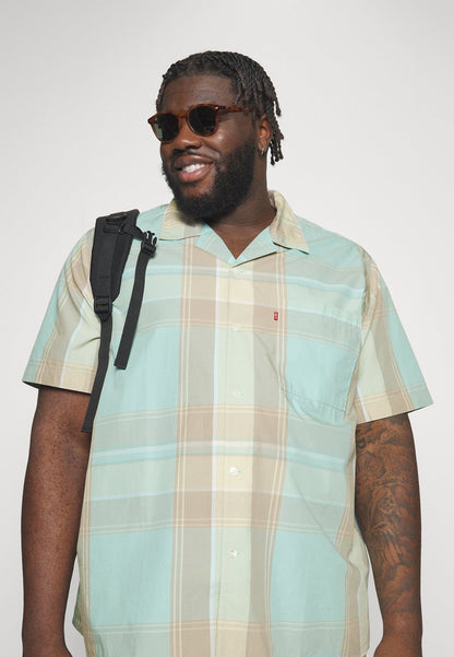  BIG SUNSET CAMP SHIRT - Hemd - Martin Plaid Pastel Turquoise