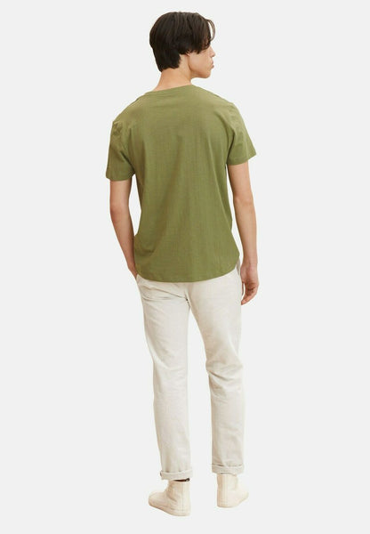 TOM TAILOR Denim BRUSTTASCHEÂ - T-Shirt Basic - Felt Green