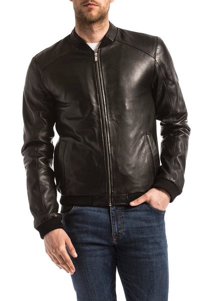  BLUE WELLFORD - Lederjacke - Navy