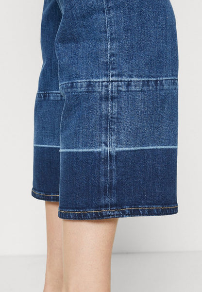 Gant CROPPED WIDE - Jeans Relaxed Fit - Mid Blue Worn