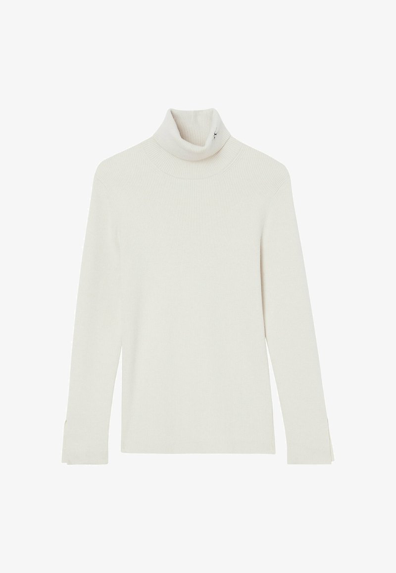 Calvin Klein Jeans ROLL NECK - Strickpullover - Eggshell