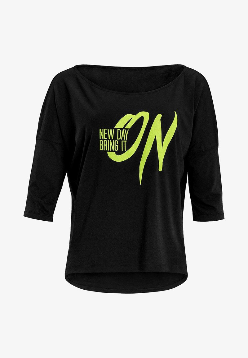  MCS001 ULTRA LIGHT - Langarmshirt - Black/glitter/neon Yellow