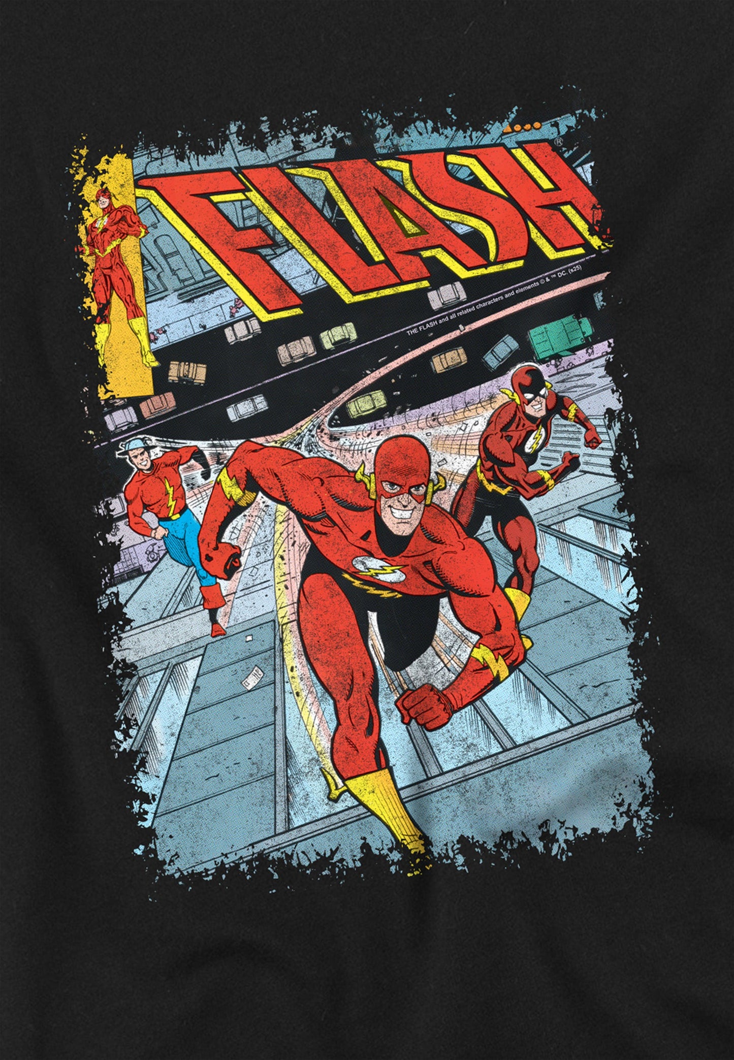  THE FLASH CLASSIC COMIC COVER - Print T-shirt - Black