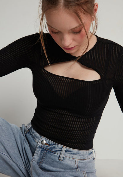  MANGA LARGA - Strickpullover - Black