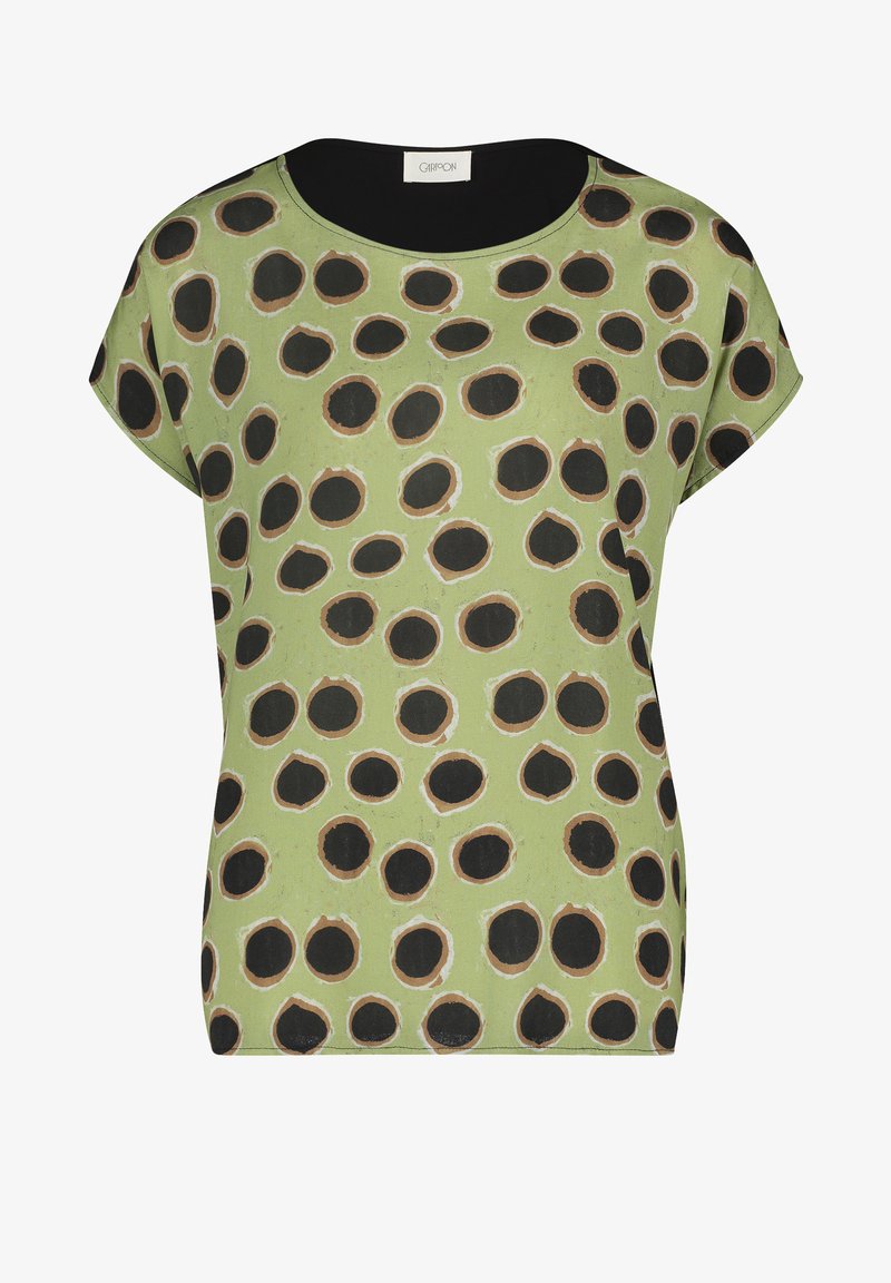 CARTOON MIT RUNDHALSAUSSCHNITT - T-Shirt Print - Grün Schwarz