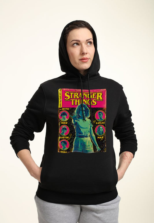 Henry Tiger STRANGER THINGS COMIC COVER - Kapuzenpullover - Black