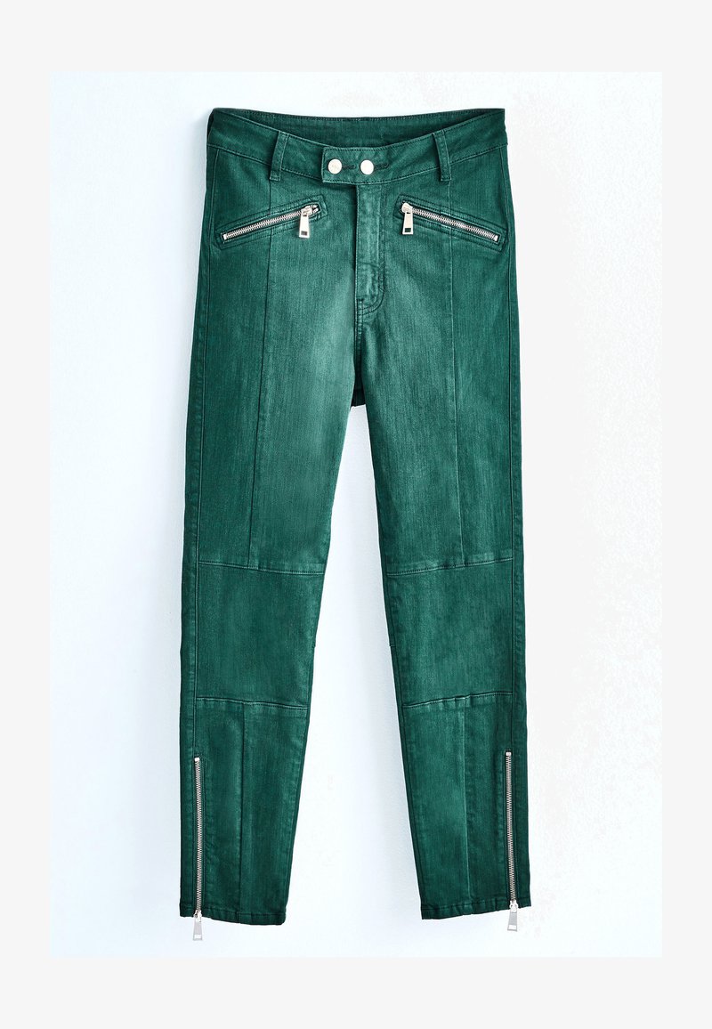  HIGH WAIST BIKER STANDARD - Jeans Slim Fit - Green