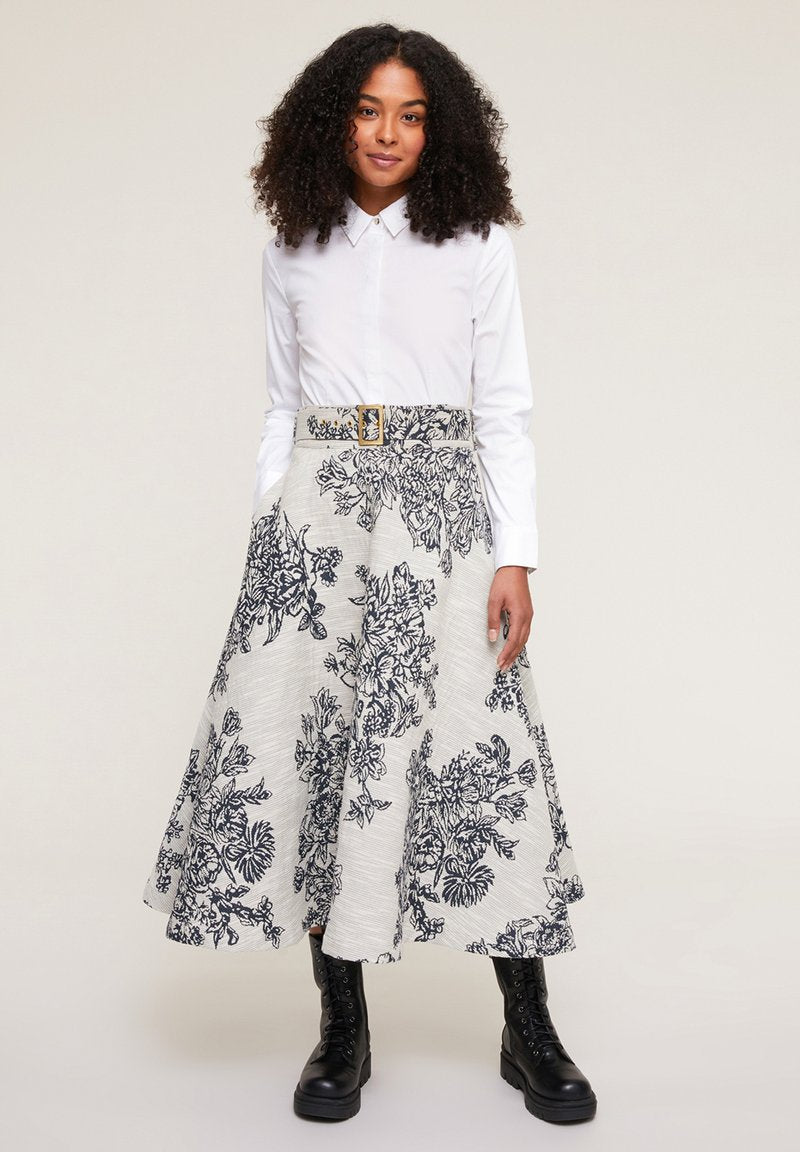  JACQUARD - A-Linien-Rock - Bianco
