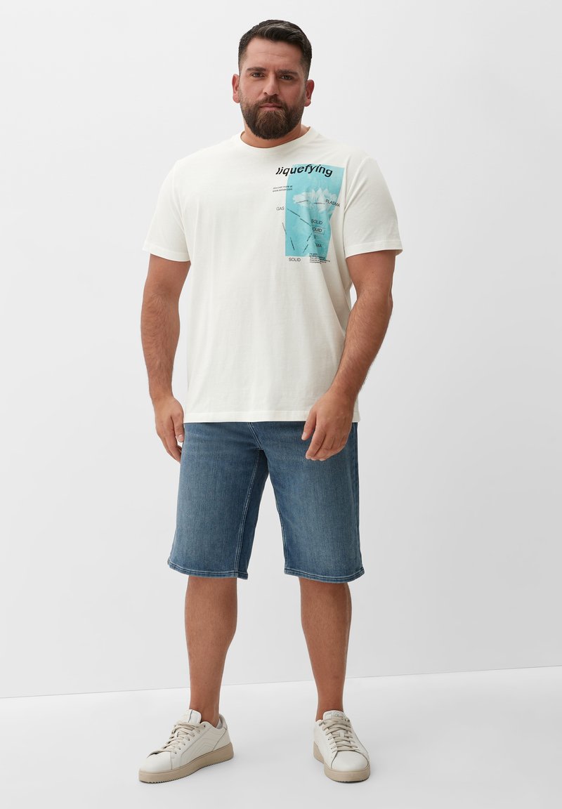 S.Oliver MIT FRONTPRINT - T-Shirt Print - Weiß
