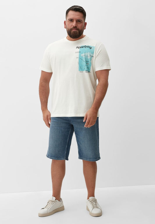 S.Oliver MIT FRONTPRINT - T-Shirt Print - Weiß