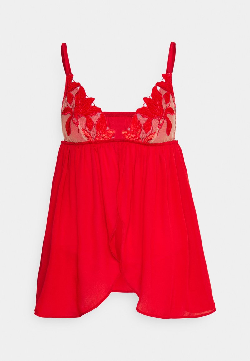 Fleur Du Mal EMBROIDERY BABYDOLL - Nachtwäsche Shirt - Rouge