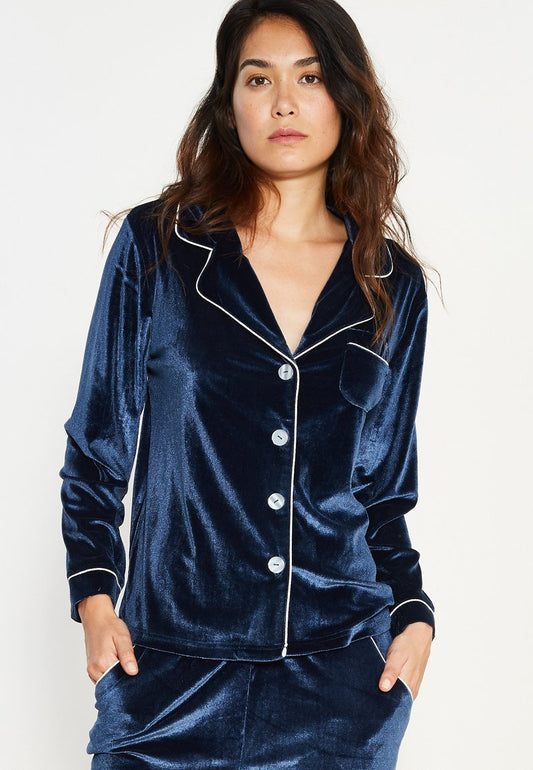  JANET - Nachtwäsche Shirt - Blue