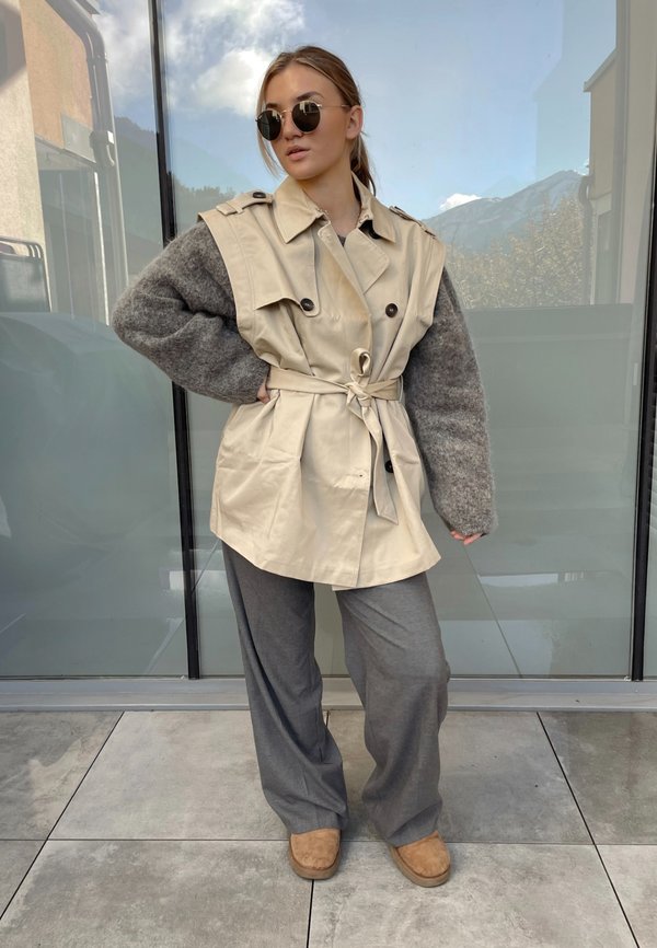  SLEEVELESS TRENCHCOAT - Weste - Sand