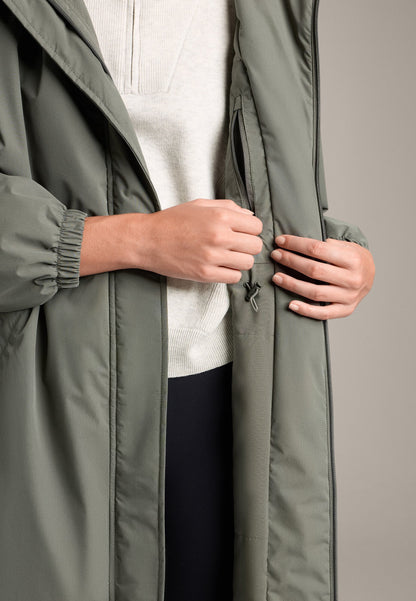Oysho FELLEX® AEROGEL 10K WATERPROOF LONG PADDED - Waterproof Jacket - Dark Green