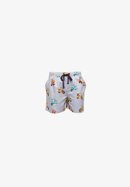 Cyberjammies LUCA VESPA PRINT - Nachtwäsche Hose - Grey Vespa