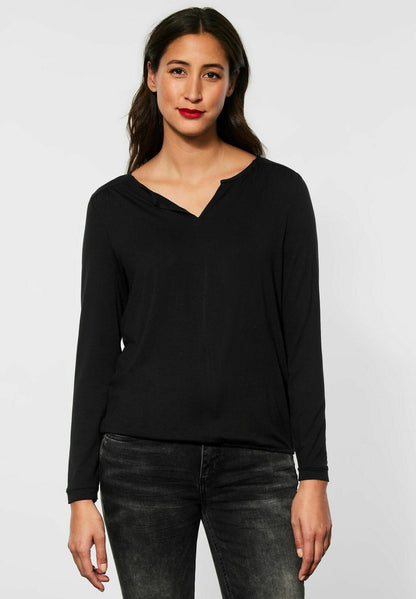 STREET ONE LANGARM - Langarmshirt - Schwarz