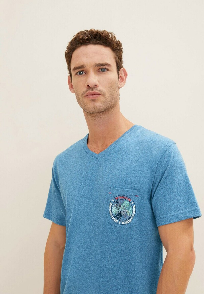 Tom Tailor MIT MOTIVPRINT  - Nachtwäsche Shirt - Blue-medium-melange