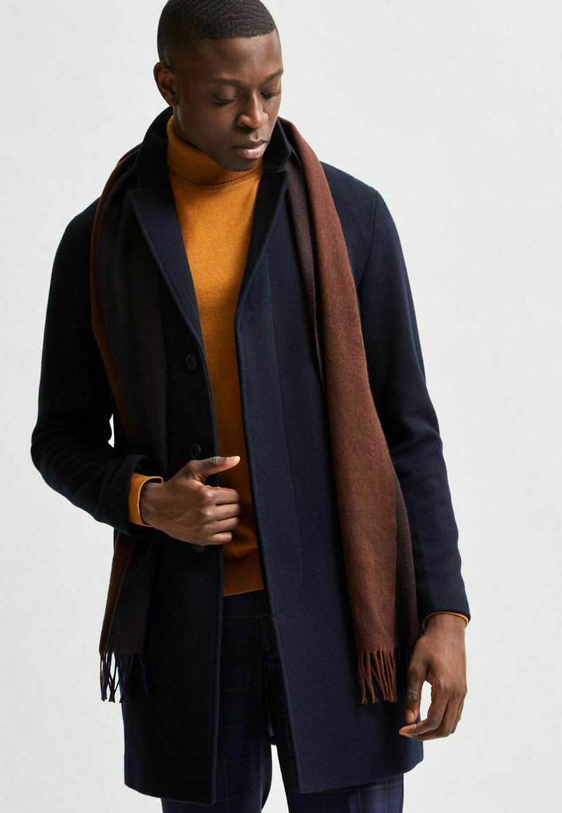Selected Homme Klassischer Mantel - Mottled Dark Blue, Blue Denim