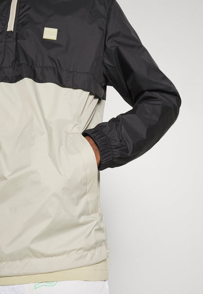 URBAN CLASSICS STAND UP COLLAR PULL OVER - Windbreaker - Black/concrete