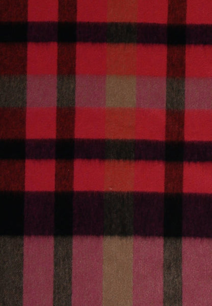  FRAAS PLAID PONCHO - Cape - Camel Red