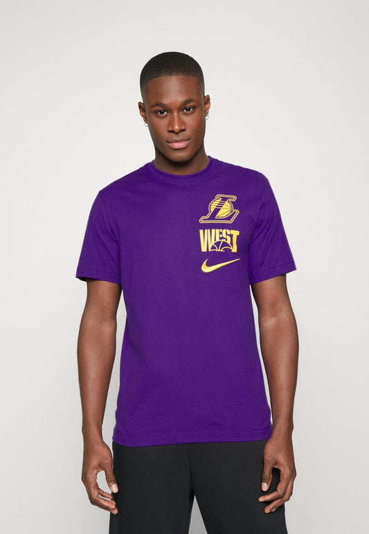 Nike Performance NBA LOS ANGELES LAKERS BLOCK TEE - T-Shirt Print - Field Purple