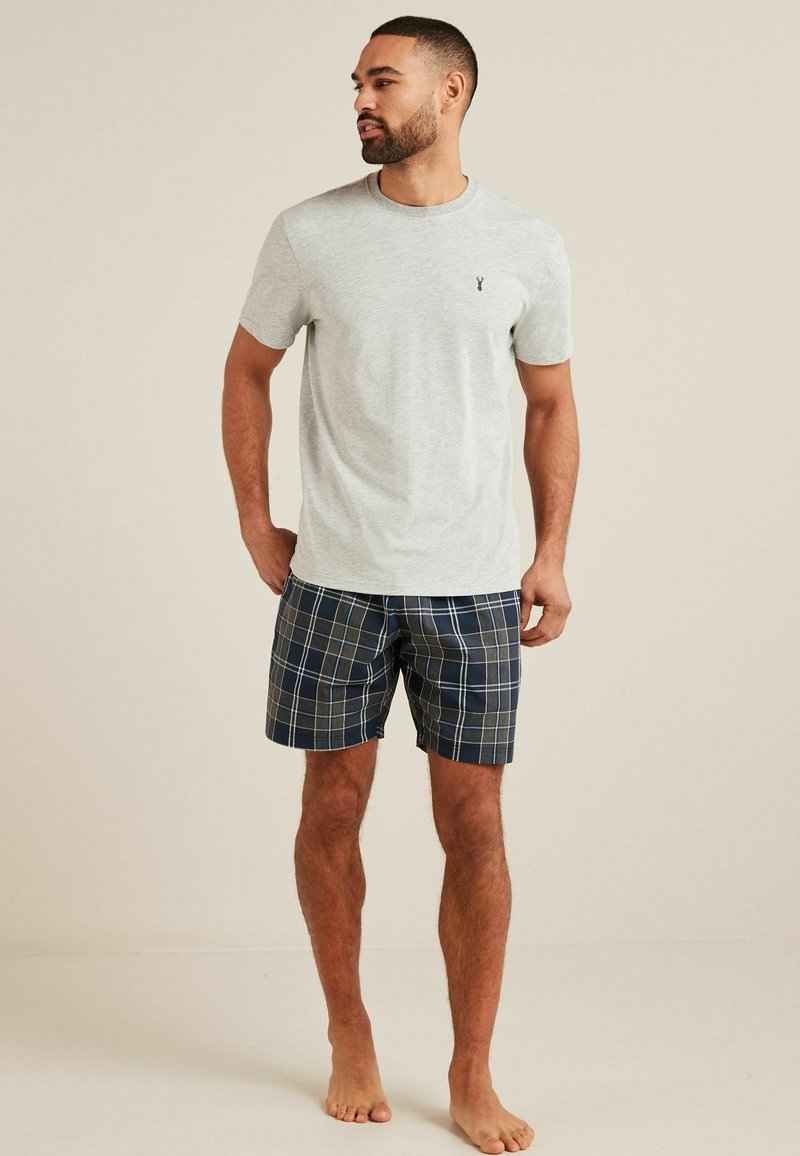 Next LIGHTWEIGHT SETS 2 PACK - Nachtwäsche Set - Navy Blue/grey Check