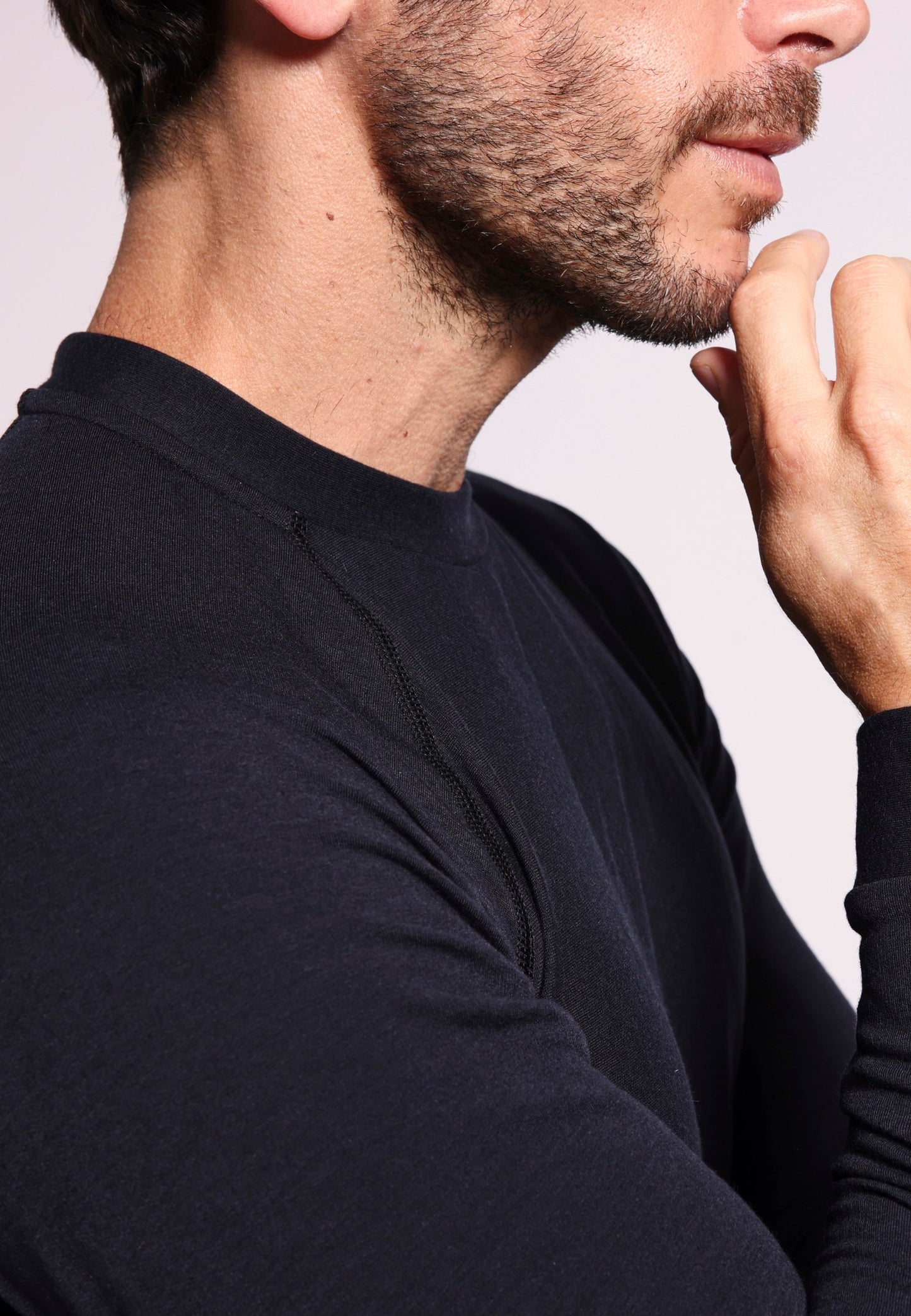 DAMART CREW NECK - Long Sleeved Top - Noir