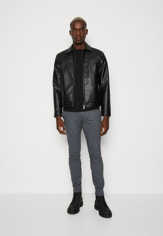 Redefined Rebel RRSTEFAN JACKET - Kunstlederjacke - Black