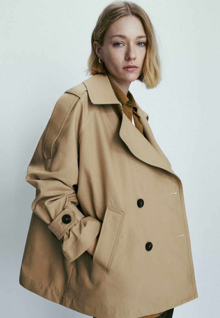 Massimo Dutti BUTTONED - Leichte Jacke - Camel