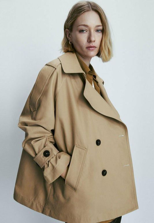 Massimo Dutti BUTTONED - Leichte Jacke - Camel