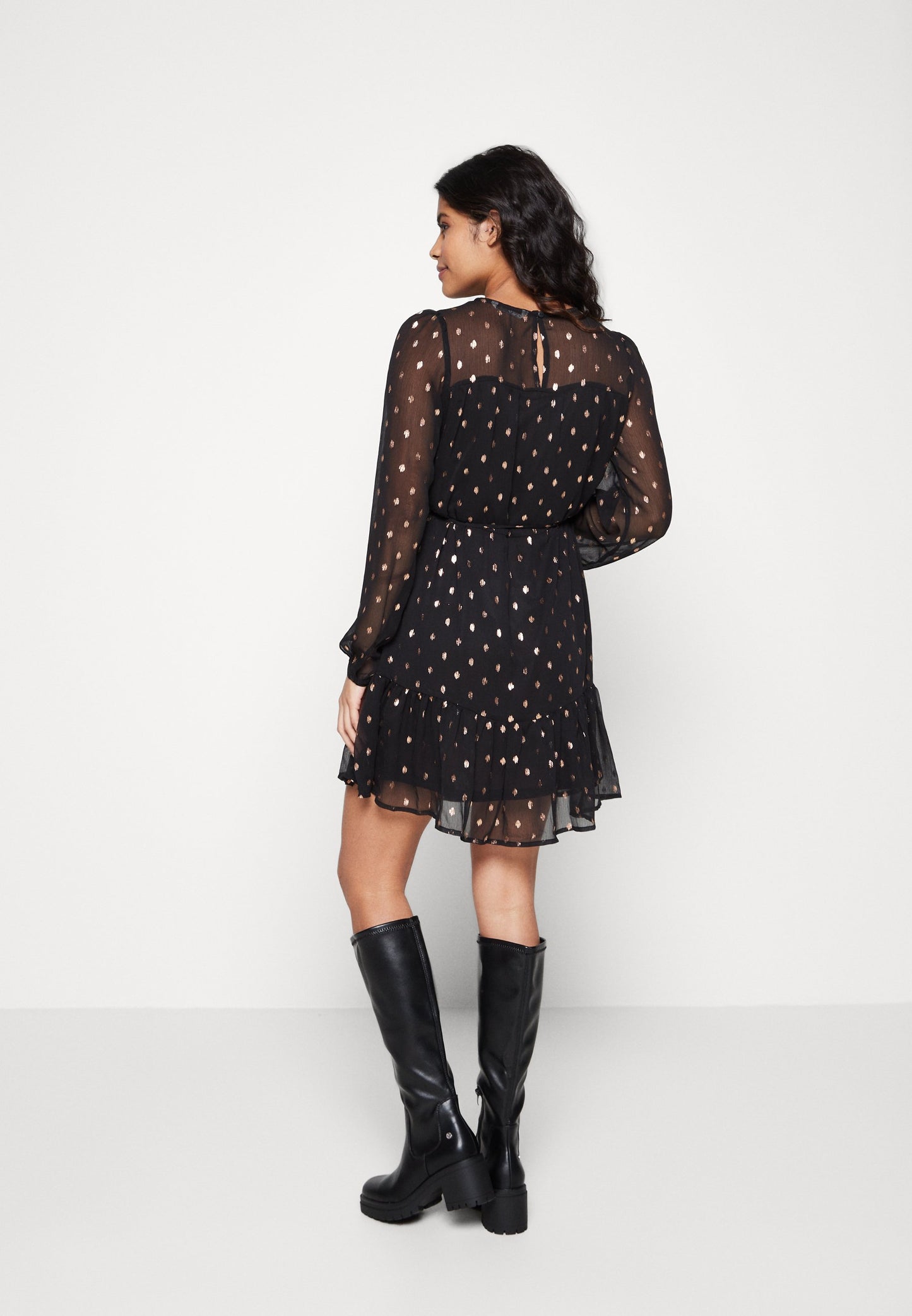 ONLY ONLLIVY DRESS - Day Dress - Black Rosa Gold