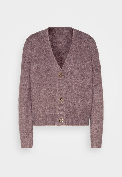 ONLY ONYZOEY CARDIGAN - Cardigan - Dark Grey Melange