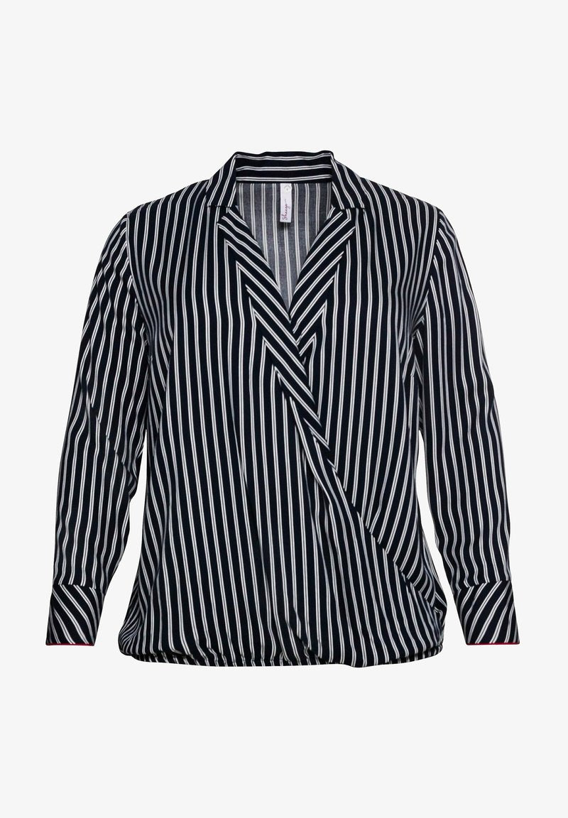 Sheego Bluse - Marine Gestreift