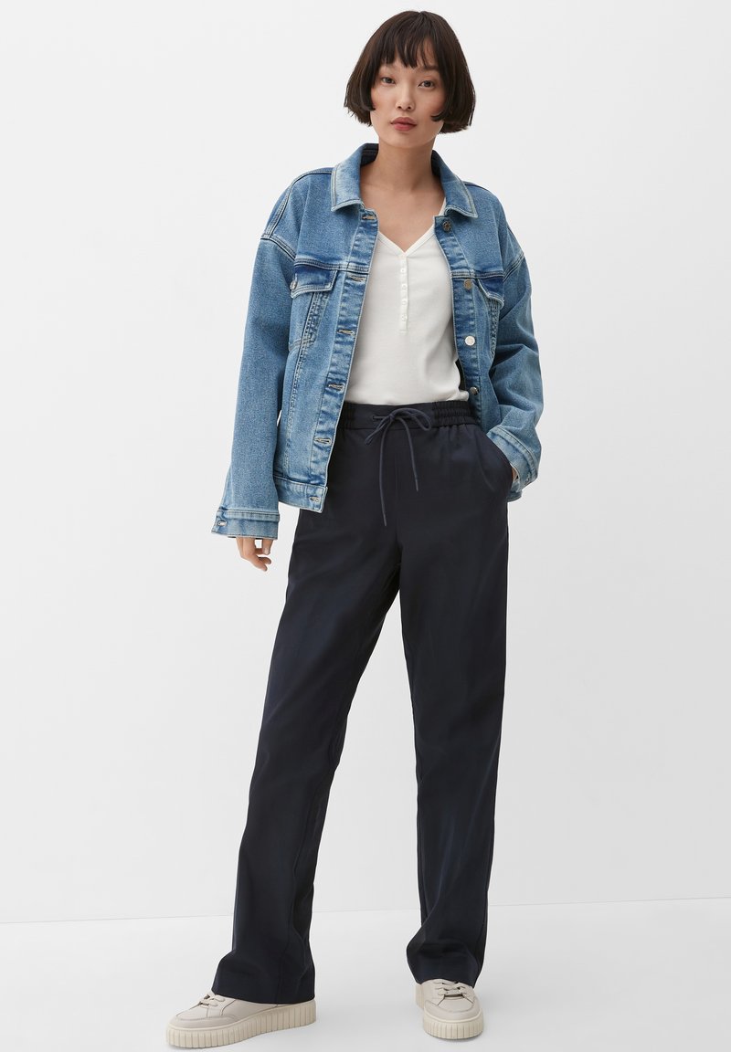 S.Oliver MET ELASTISCHE BAND - Stoffhose - Navy