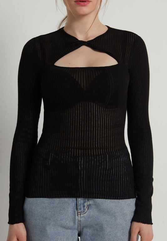  MANGA LARGA - Strickpullover - Black